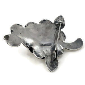 Vintage 40s Sterling & Amethyst Grape Brooch - Mexico